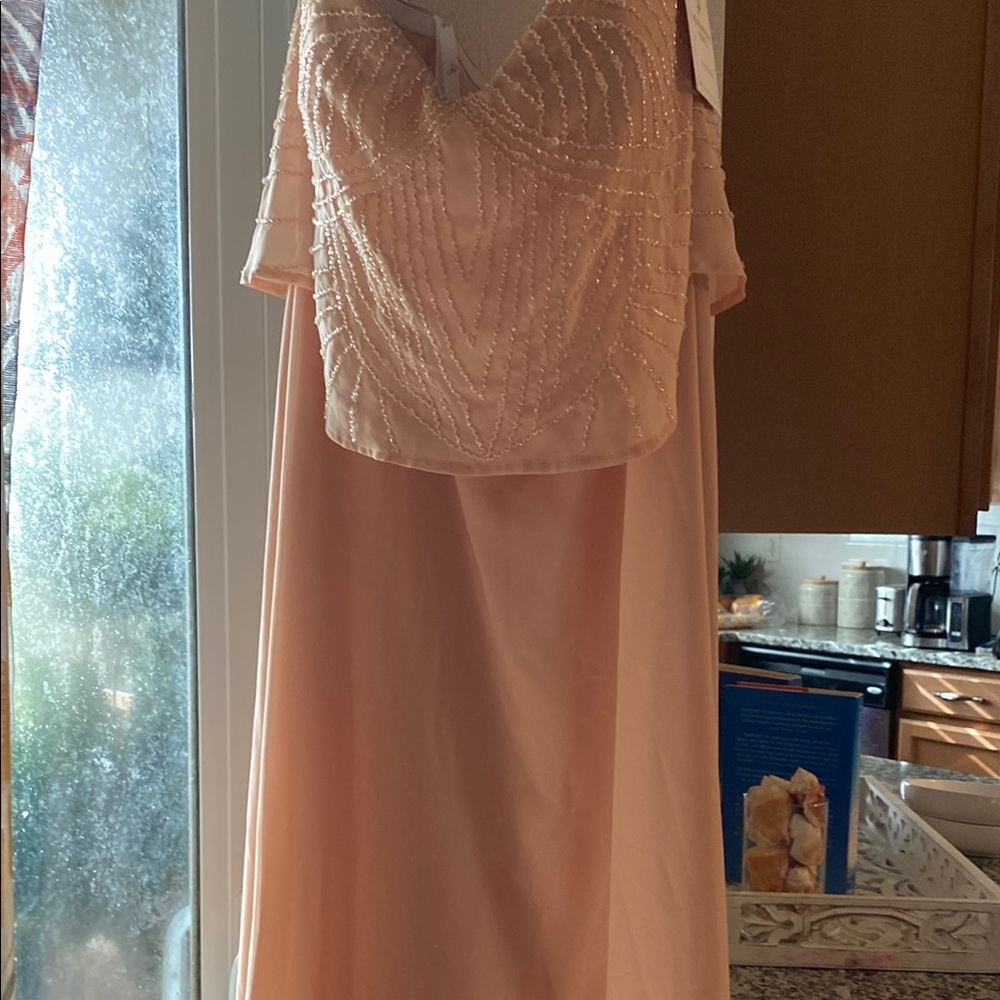Adrianna Papell Pink Prom Dress with Elegant Design